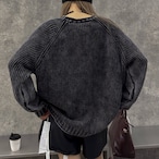 Washed crew neck sweater (ME320)