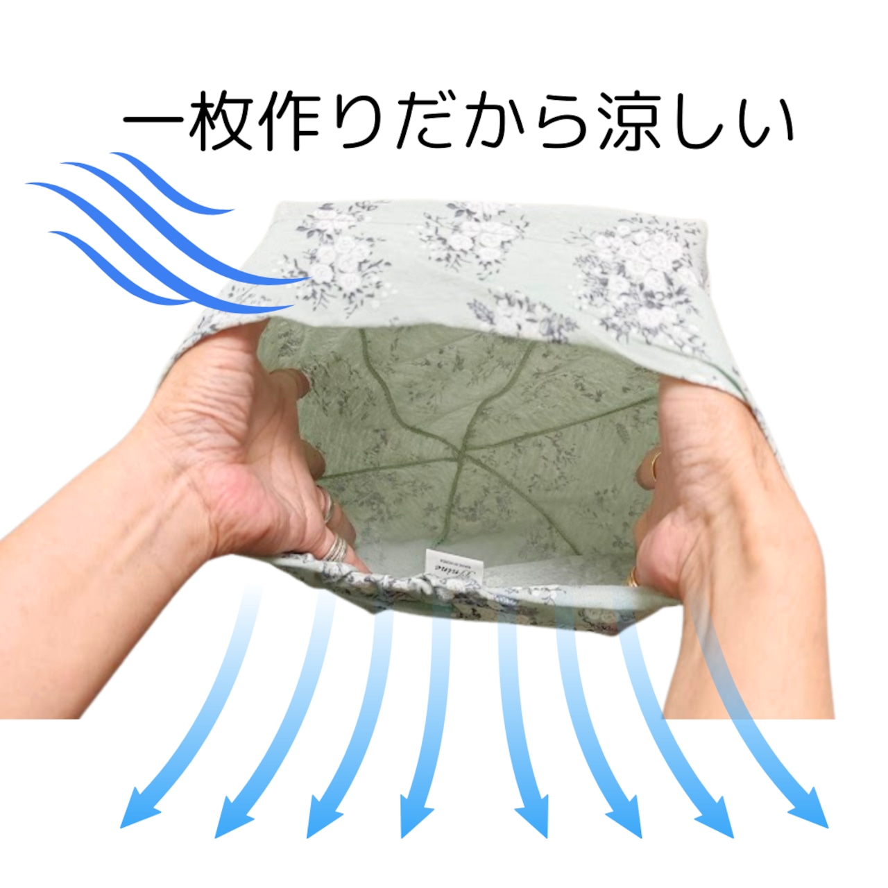 コットンおうち帽子【小花柄】｜医療用帽子 ケア帽子 綿100% 薄手 軽量 花柄 かわいい 室内・就寝用