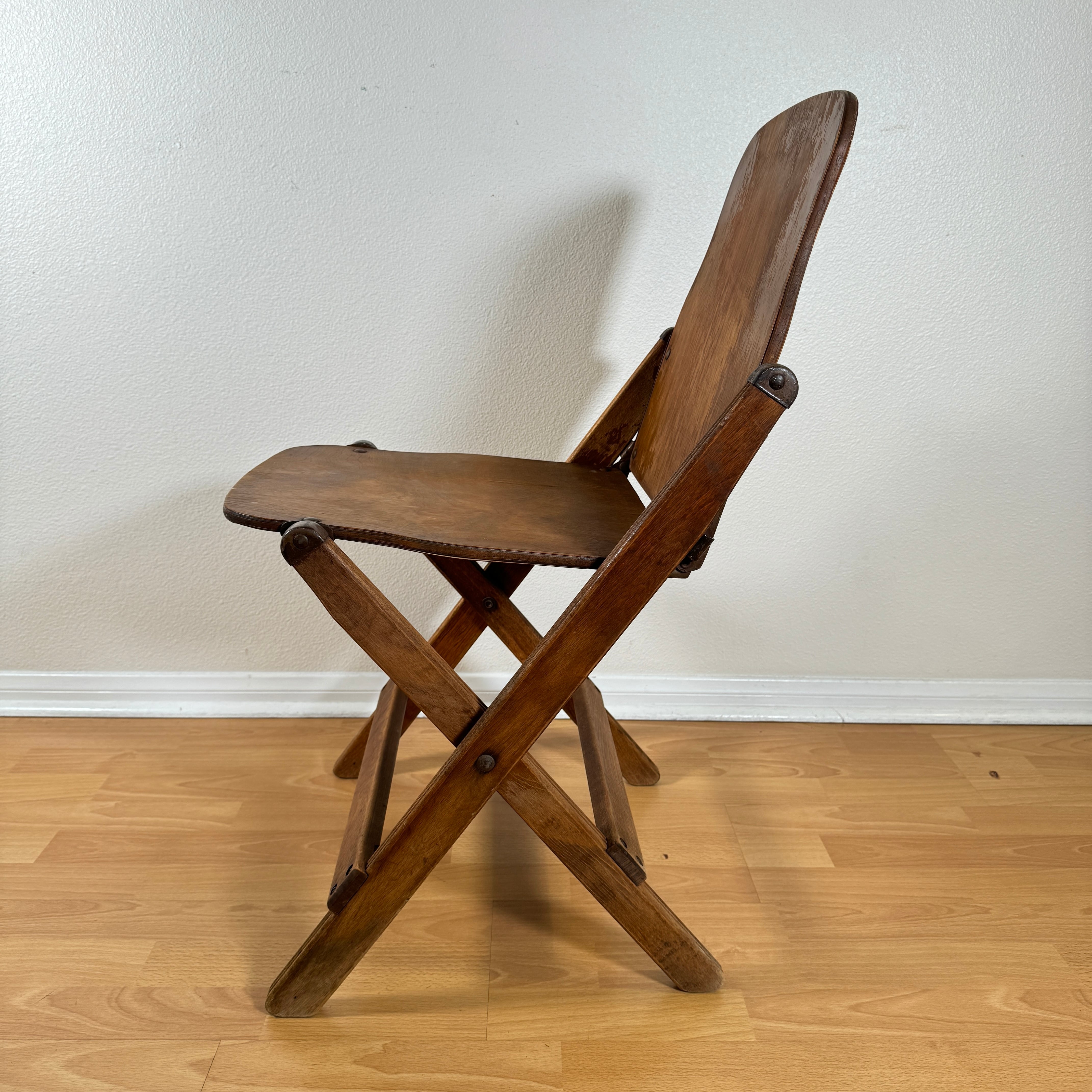 1323 アメリカ ビンテージ 木製 フォールディング チェア