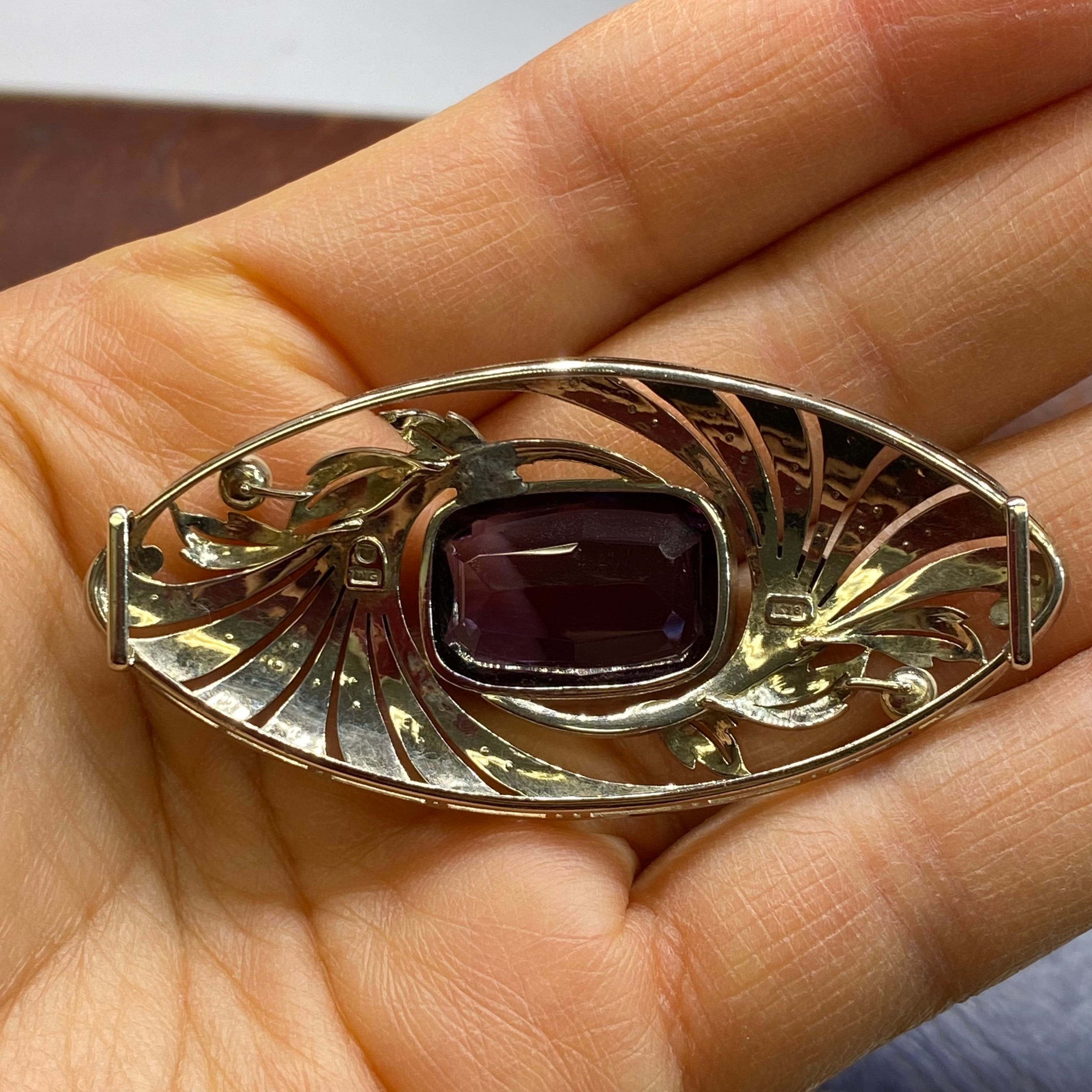 真珠　帯留　SILVER　パール　帯留め　に9　ブローチ　アンティーク　着物 真珠 帯留 SILVER パール 帯留め に9 ブローチ アンティーク 着物