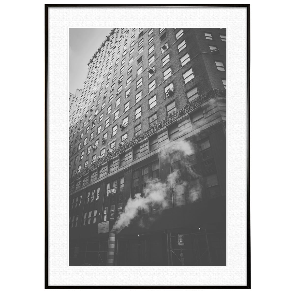 アメリカ写真 ニューヨーク マンハッタン インテリア モノクロアートポスター額装 AS0866
