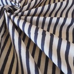 ブロックプリント生地【50cm単位】インド綿 ストライプ柄 生成り×黒 #50910-BK1