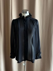 At.e-li-er black sheer shirt-4719-5