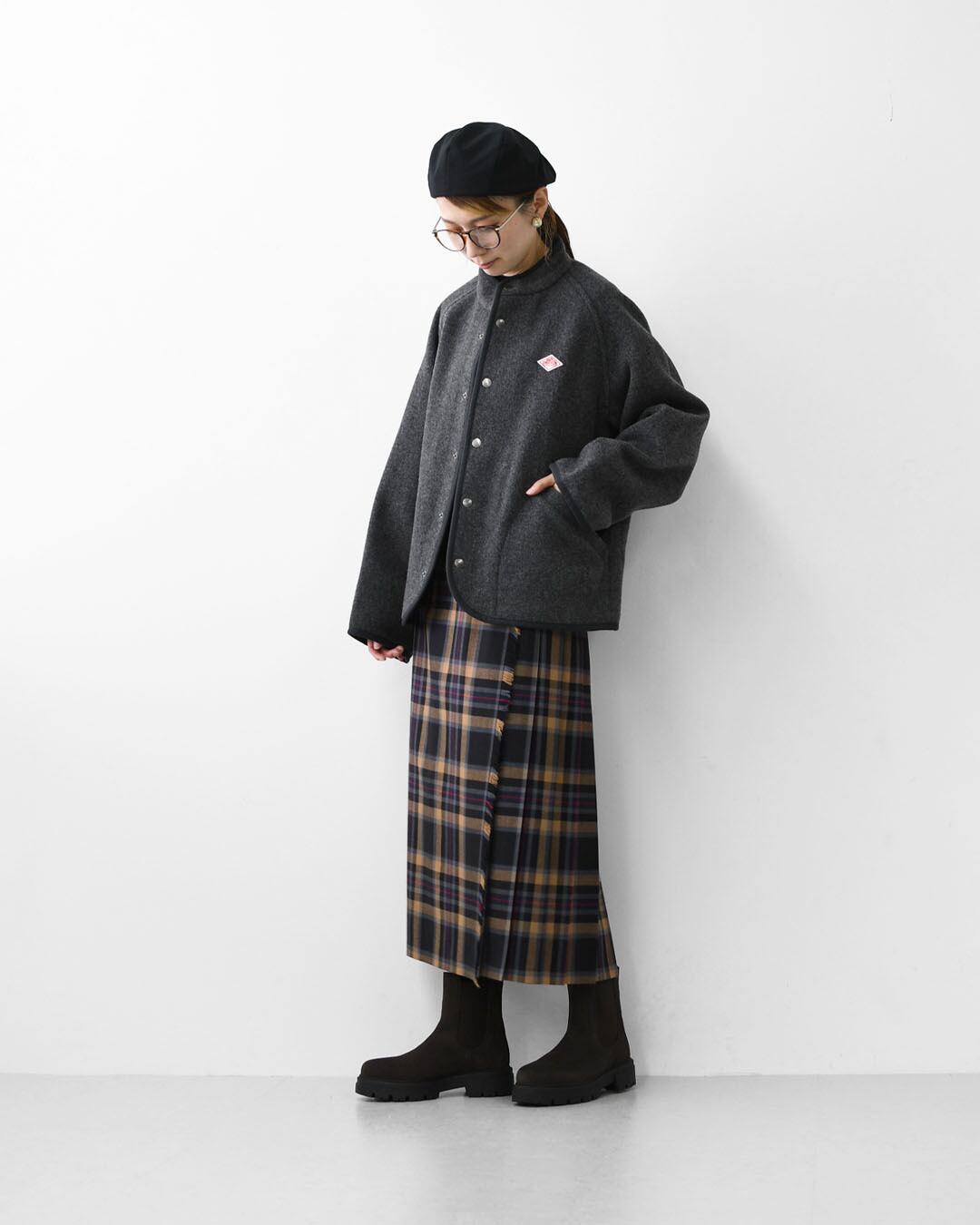 DANTON [ダントン] W WOOL LIGHT PILE STANDCOLLAR JACKET [DT