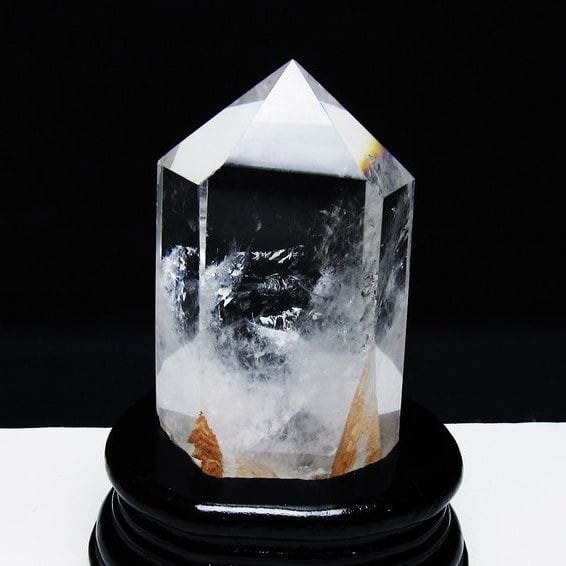 水晶 六角柱 水晶 ポイント 台座付属 一点物 152-3808
