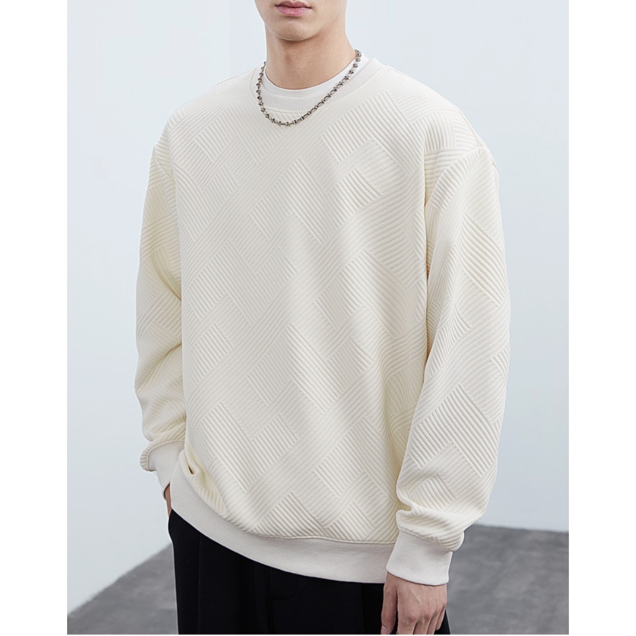 ジャカード スウェットシャツ af0413