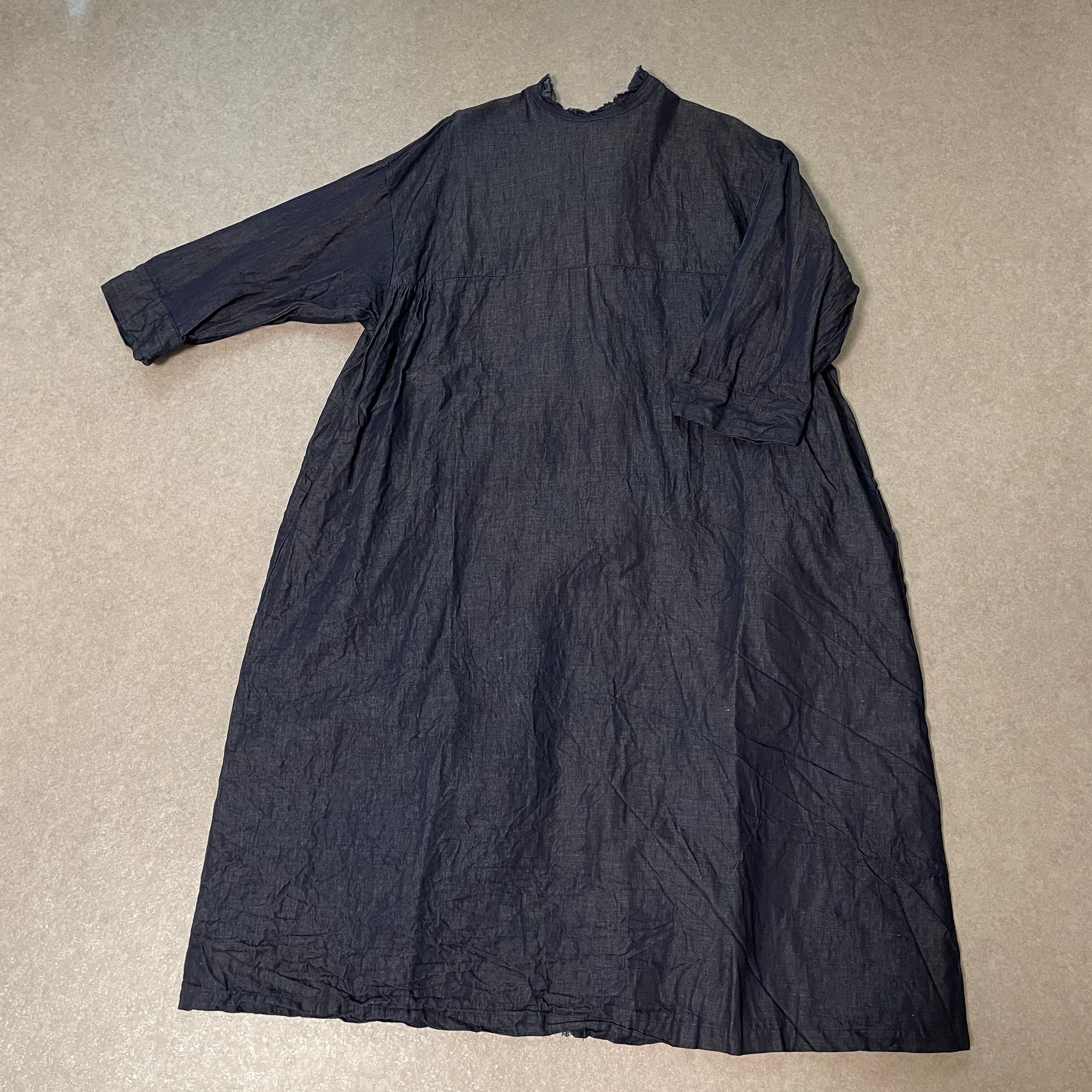 Gauze#// LIGHT DENIM ANTIQUE SURGICAL ONE PIECE / ライトデニム
