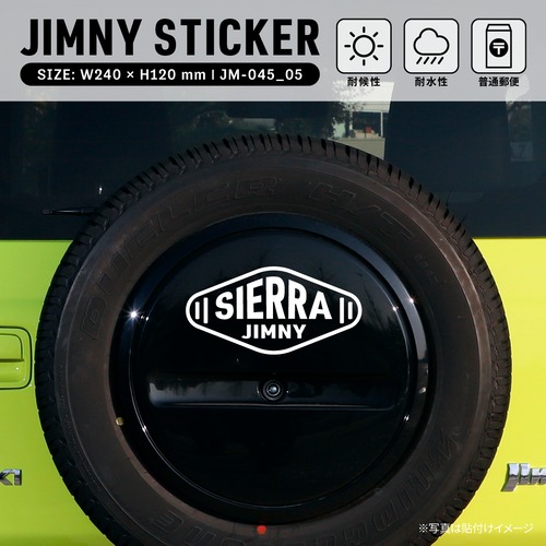 ジムニー ステッカー カッティングタイプ スペアタイヤカバー モーテル シエラ JIMNY ホワイト／ブラック