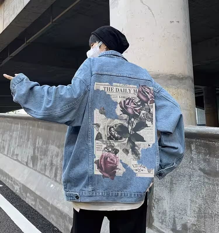 新品 メンズファッション韓国版ジーンズ ジャケットY-15 ヴィンテージ 