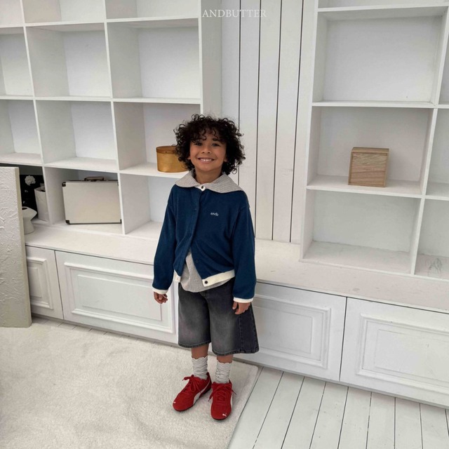 《送料無料》予約:ラインバミューダデニム【ANDBUTTER】※ジュニアサイズ