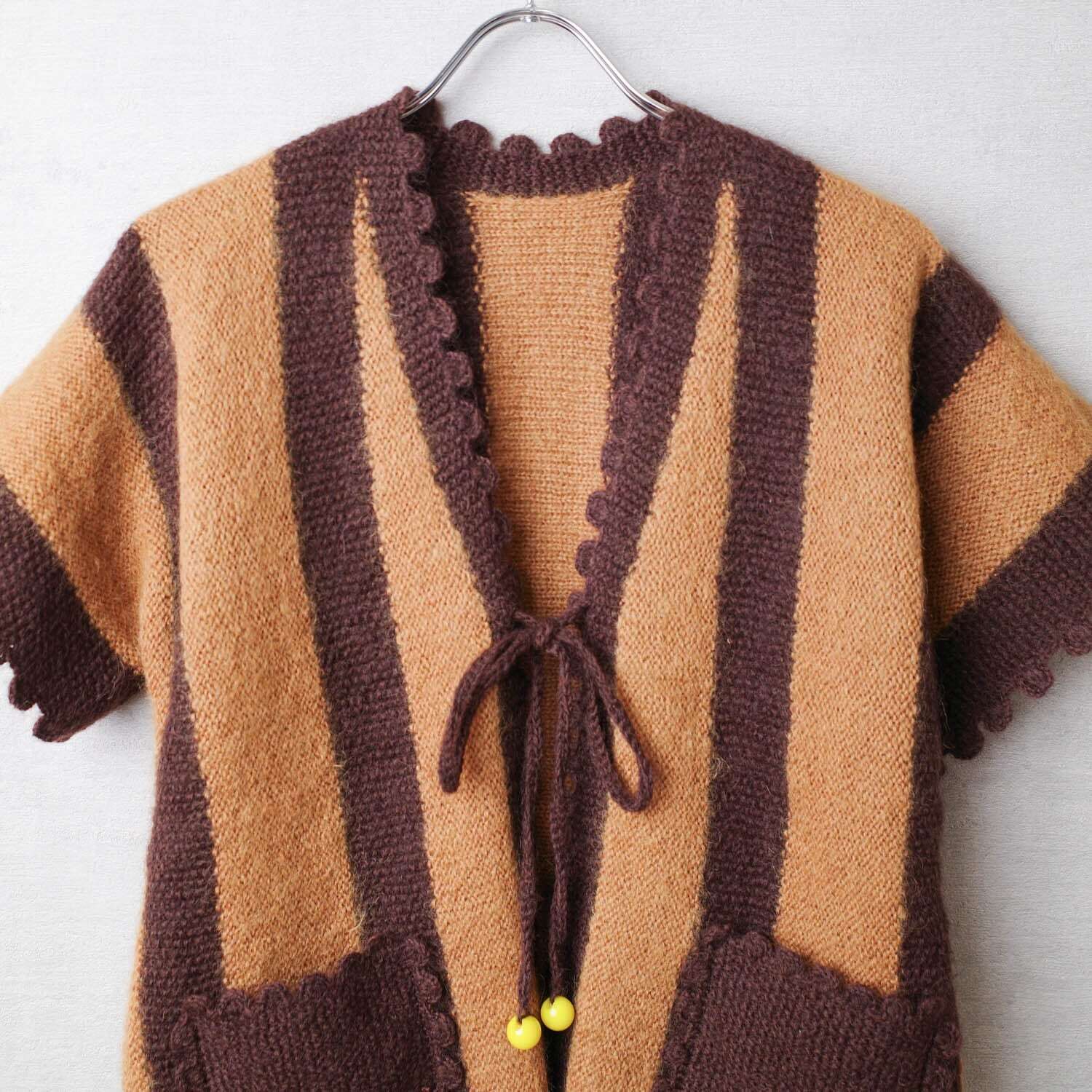 [USED] WOOL SHORTSLEEVE KNIT CARDIGAN