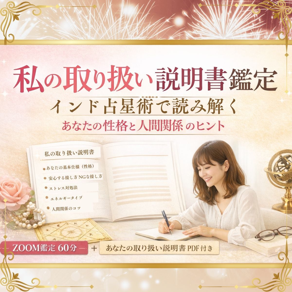 私の取り扱い説明書鑑定|インド占星術で読み解くあなたの性格と人間関係のヒント(ZOOM鑑定+鑑定書)