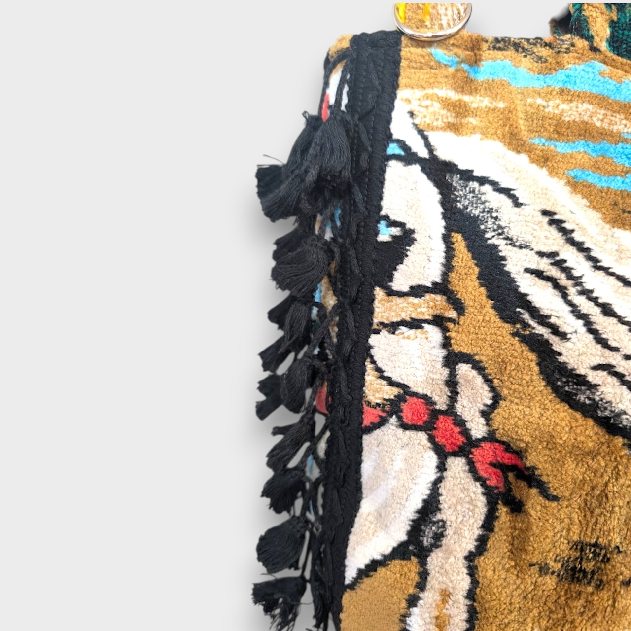 Vintage Tapestry Side Tassel Bag – (Horse Tail)