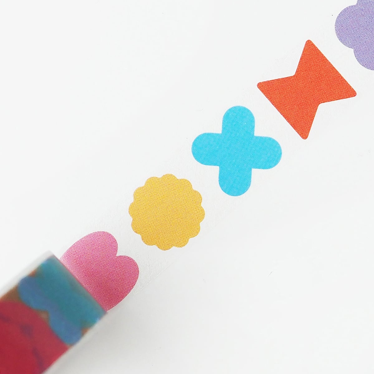 POPなカッチリのカタチ|15mm|透明マスキングテープ