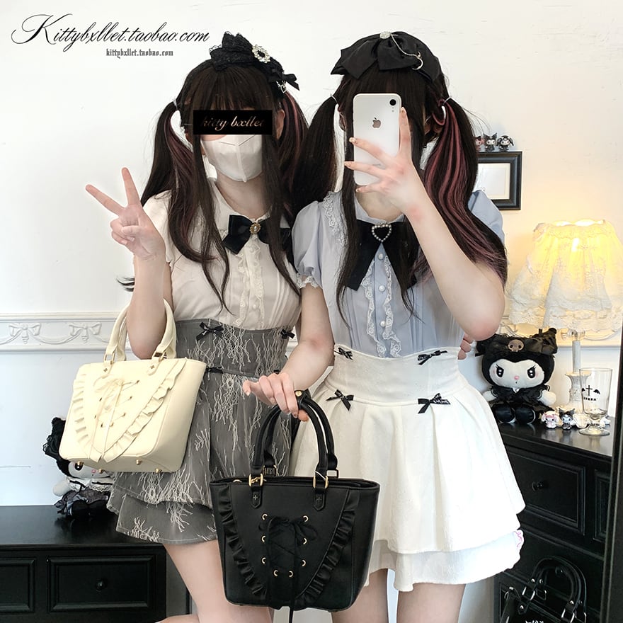 ロリィタ 量産型 地雷系 ミニスカ フレアスカート KittyBxllet 初心者