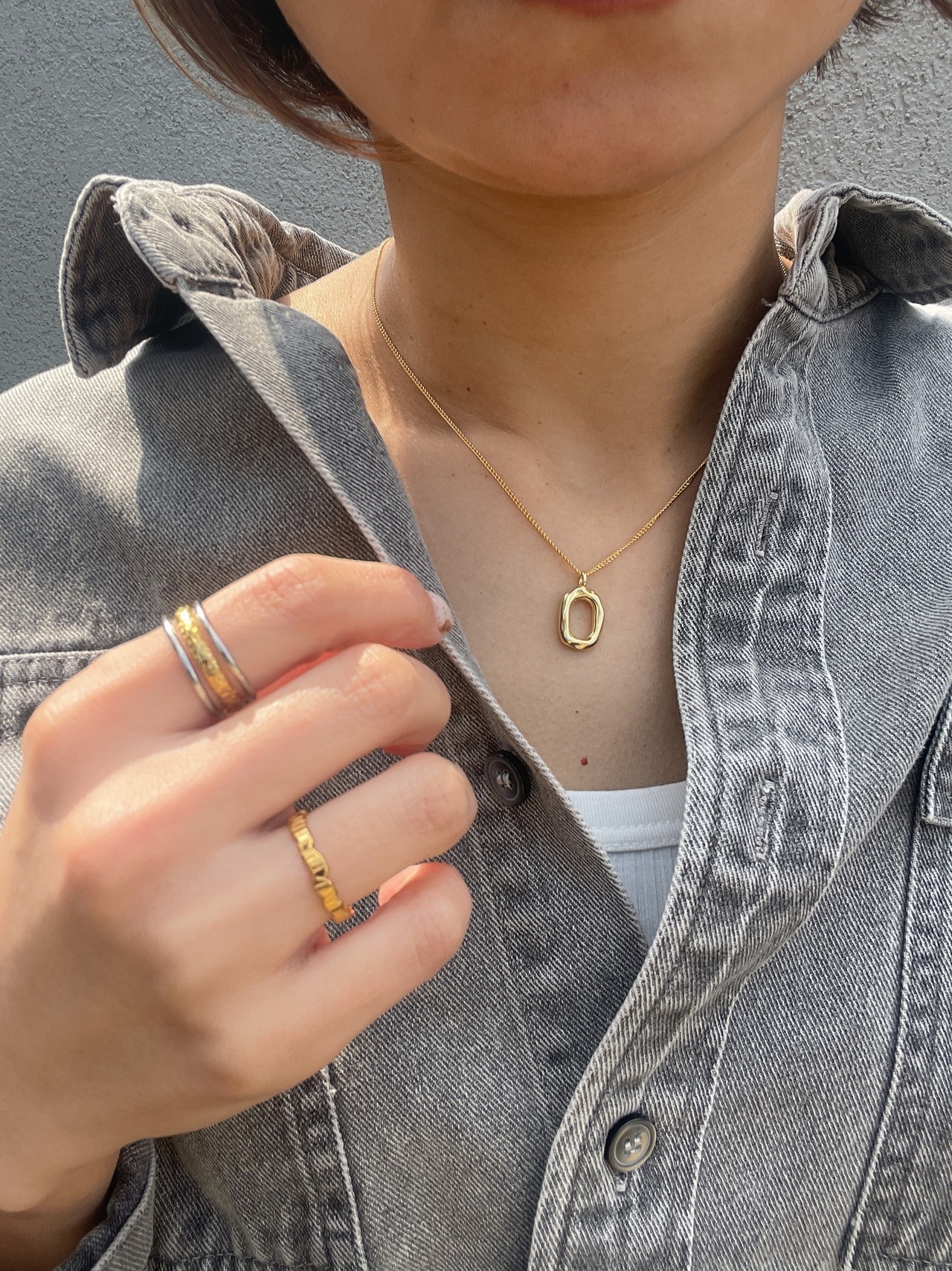 オーバルネックレス