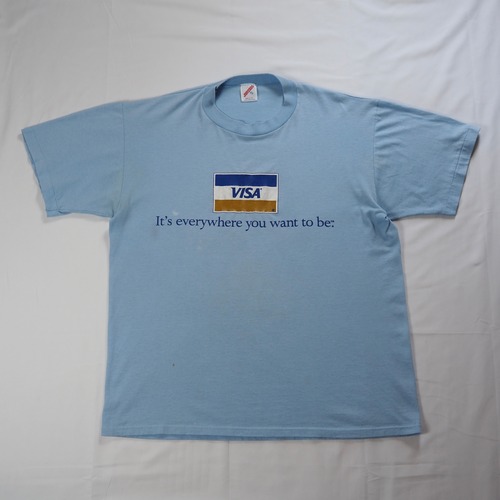 90’s VISA Tシャツ XL ライトブルー 企業Tシャツ