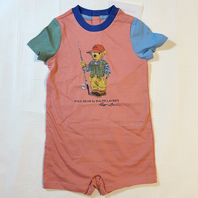 【80/90cm】ベビー（男の子）ベア　ロンパース