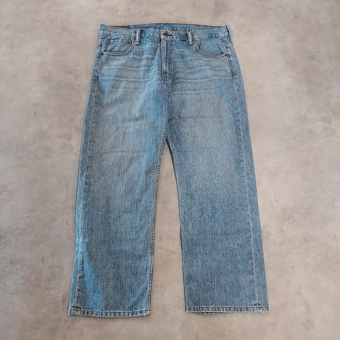リーバイス569 Levis W36 ワイド バギー 青 古着 ヒゲ 22149