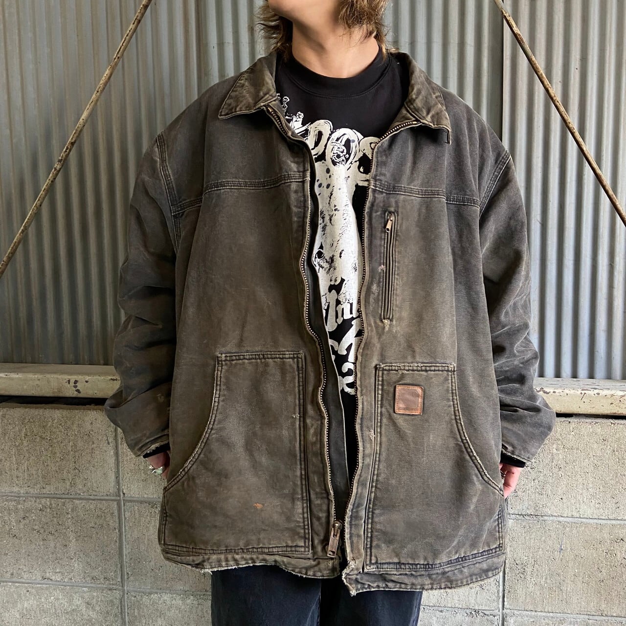 超ビッグサイズ Carhartt カーハート ダック地 ボアライナー ワーク 