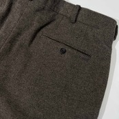 PAPAS パパス アンゴラ混 ツータック スラックスパンツ XL/チャコール 系