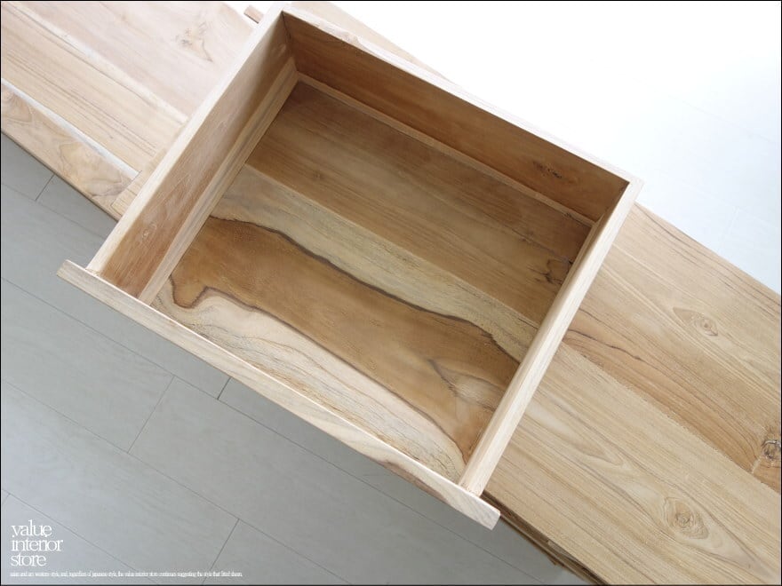 チーク無垢材 伸縮式テレビ台N ローボード テレビボード TVボード