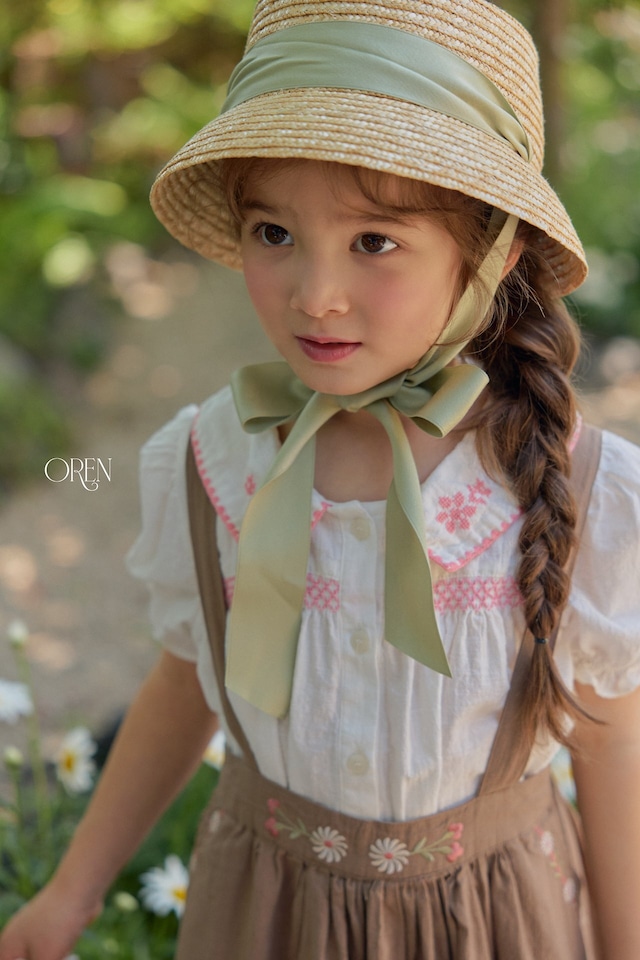 ※お洋服と同梱限定※【6/11〆予約】<OREN> Schuet ribbon strow hat
