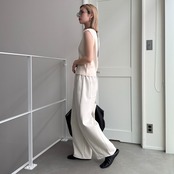 ヴィンテージライクリブtank/オフホワイト