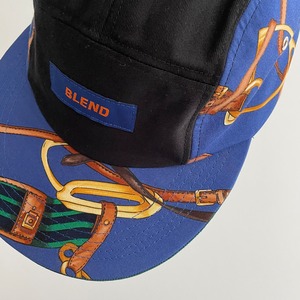 -NEW- BLENDSTORE BELT PATTERN 5PANEL CAP -BLUE,BLACK-  [ONE SIZE]