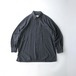 【Ermenegildo Zegna】L/S Striped Shirt Cotton/Rayon Navy XL Made in Italy