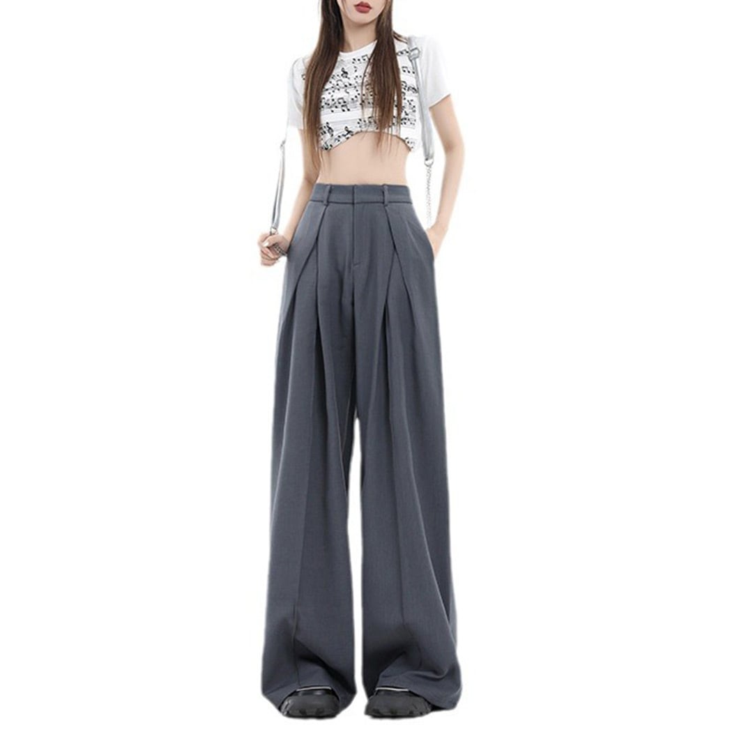 宅配便】 タック パンツ スラックス ワイドパンツ レディース