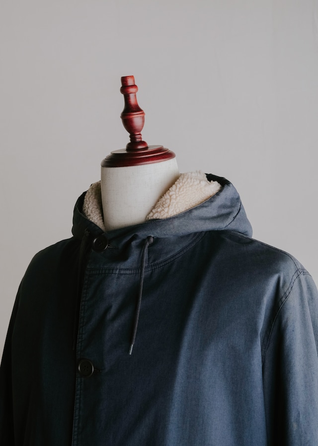 HELMUT LANG JEANS 1998 boa hooded mods coat