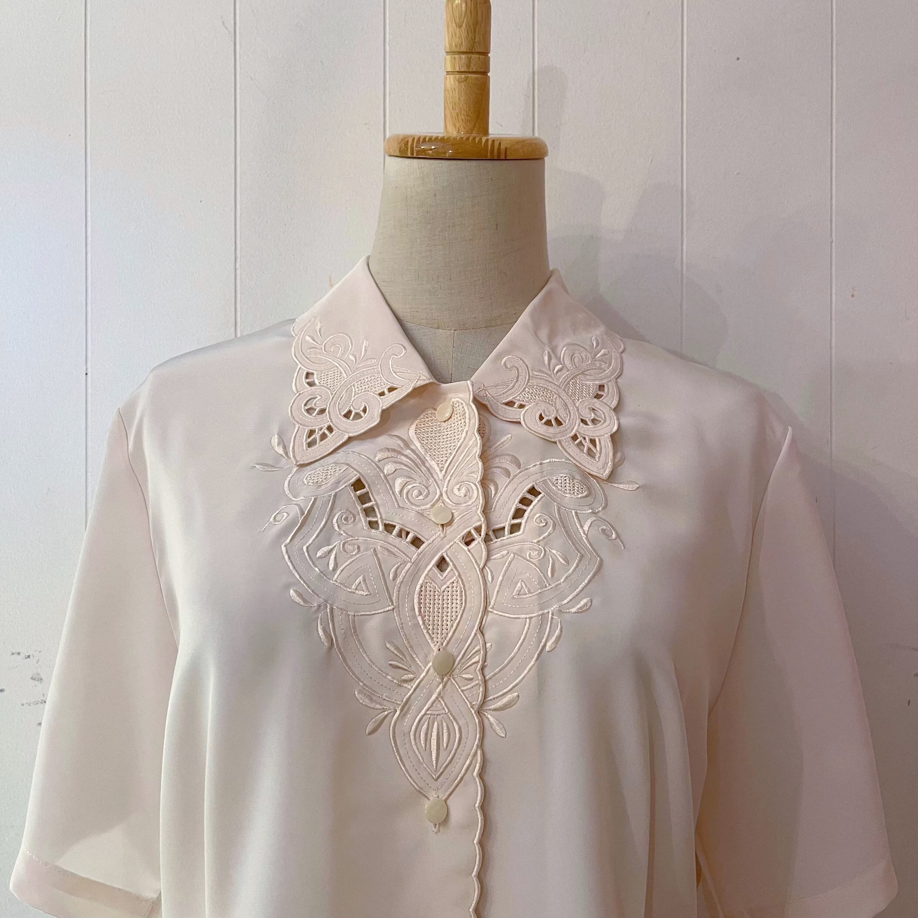 hidden heart pale pink blouse