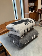 ロロスツイード エルク ブランケット グレー／ブラック 90×135