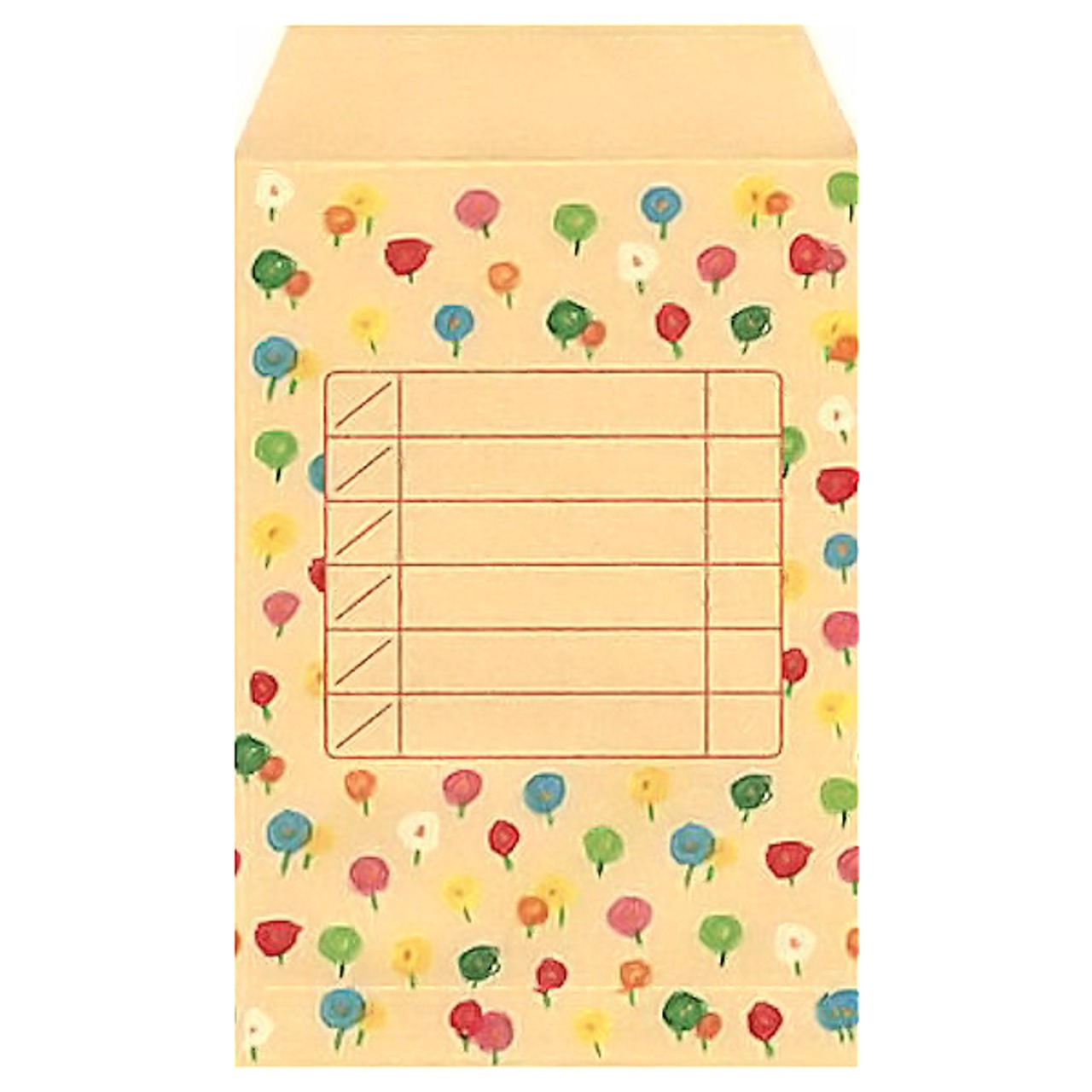 月謝袋　お花畑　10枚入り