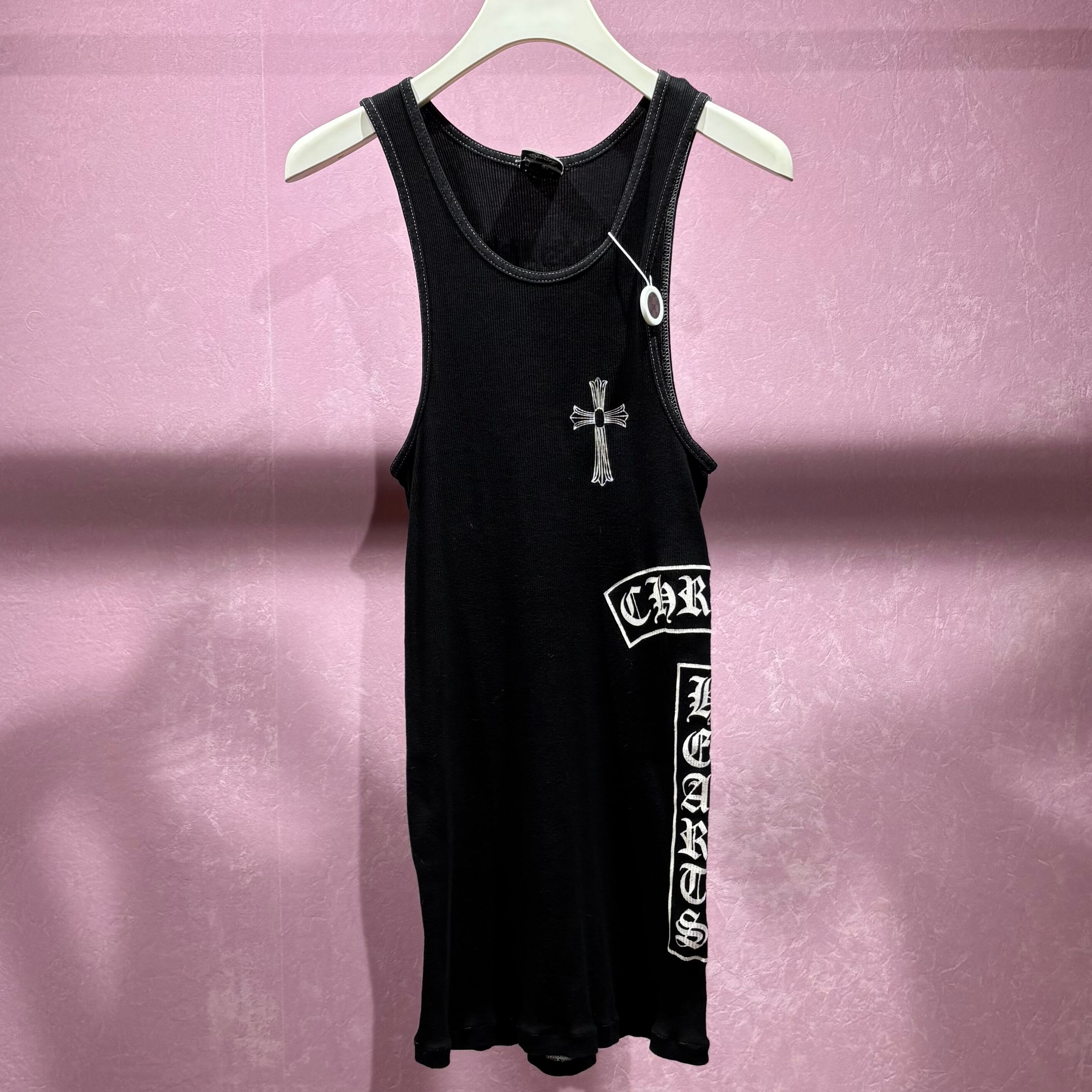 CHROME HEARTS ロゴプリント タンクトップ ブラック | 2122