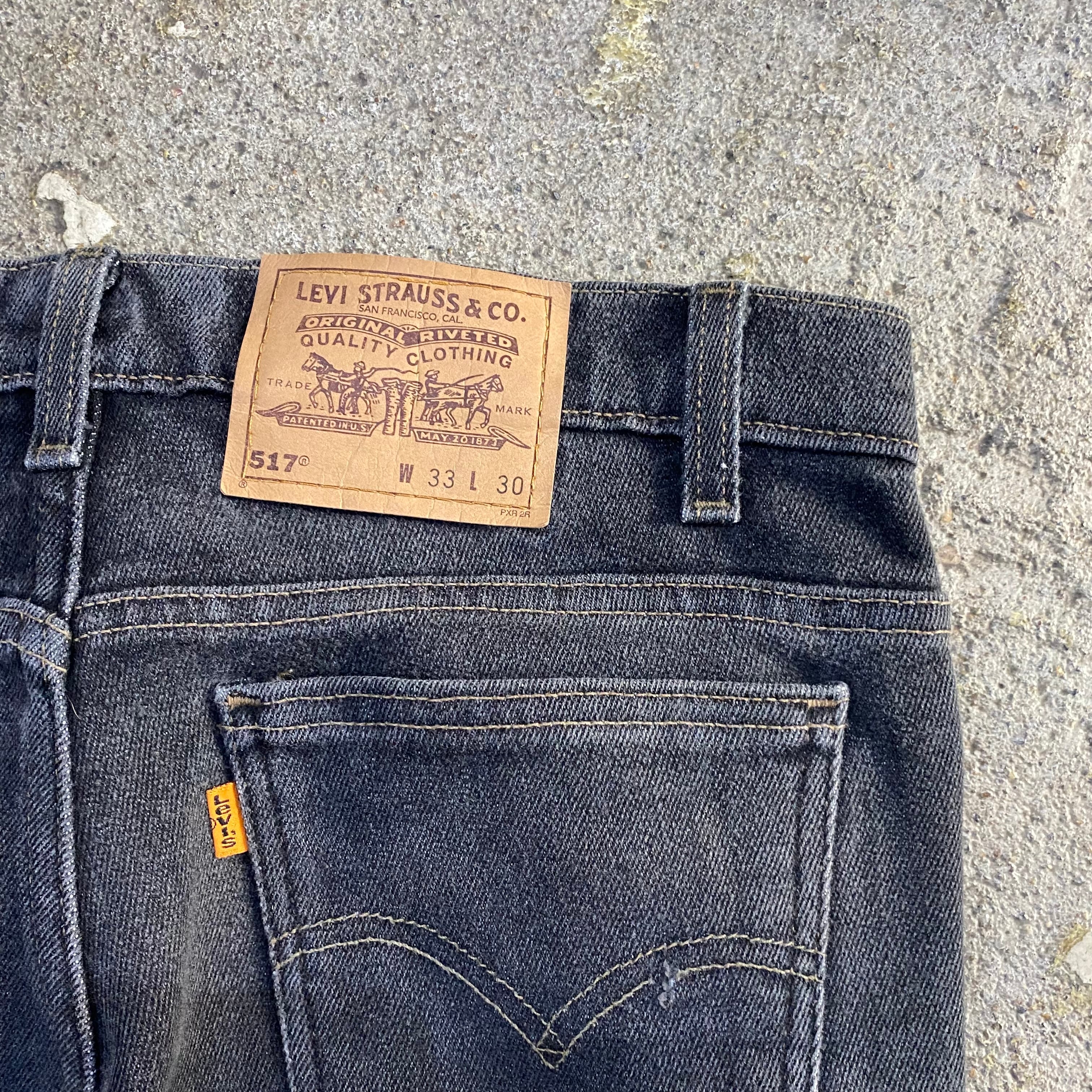 90s Levi's 517 Black stretch denim pants | What'z up