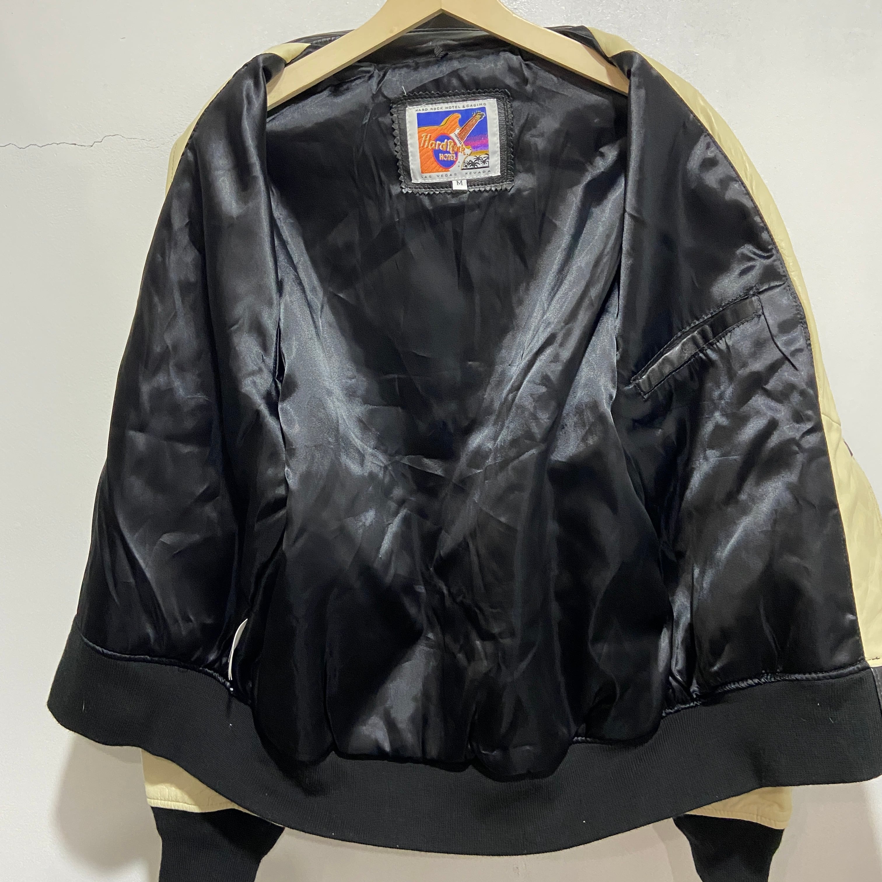 Vintage】80s おもい BAD BOY CLUB レザーメルトンスタジャン