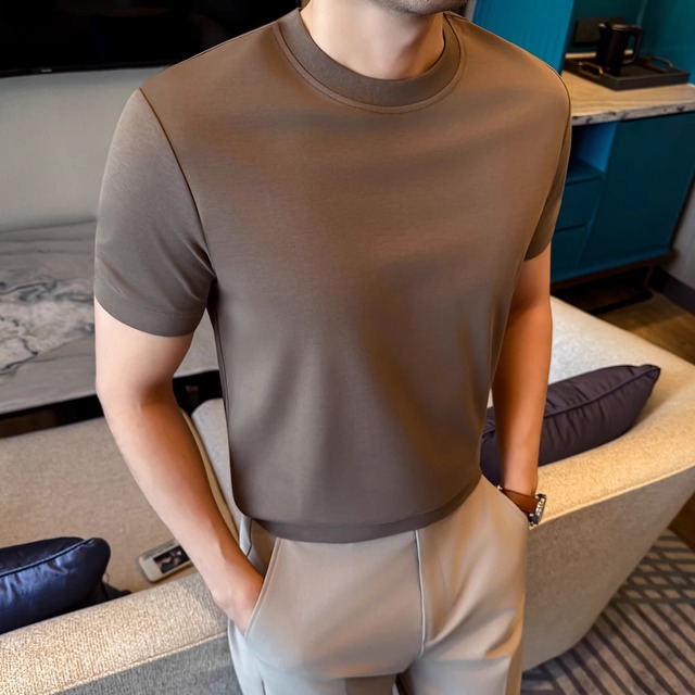 半袖 クルーネック スリム Tシャツ 6color KA1330