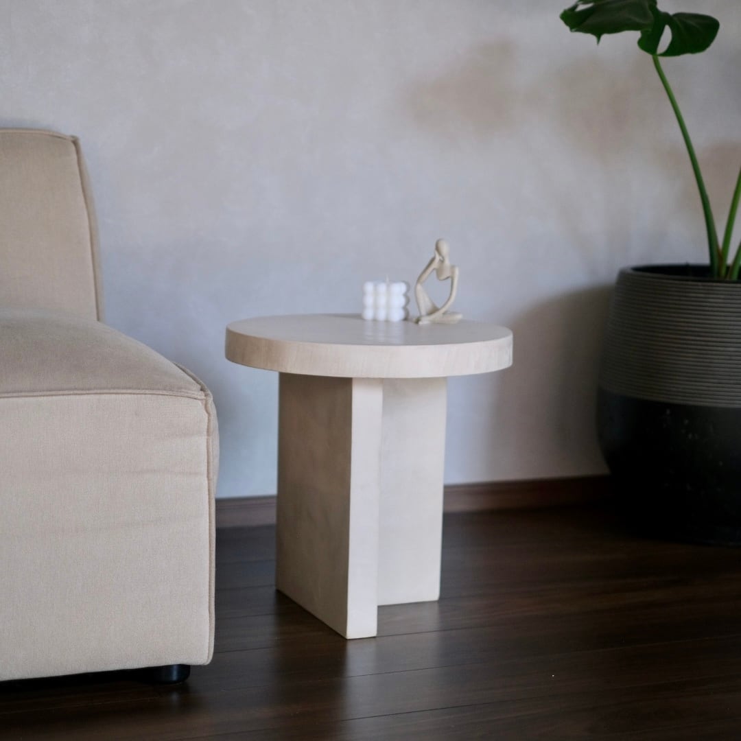 ラウンドサイドテーブル | かぐやどっとえむ ｜モールテックステーブル