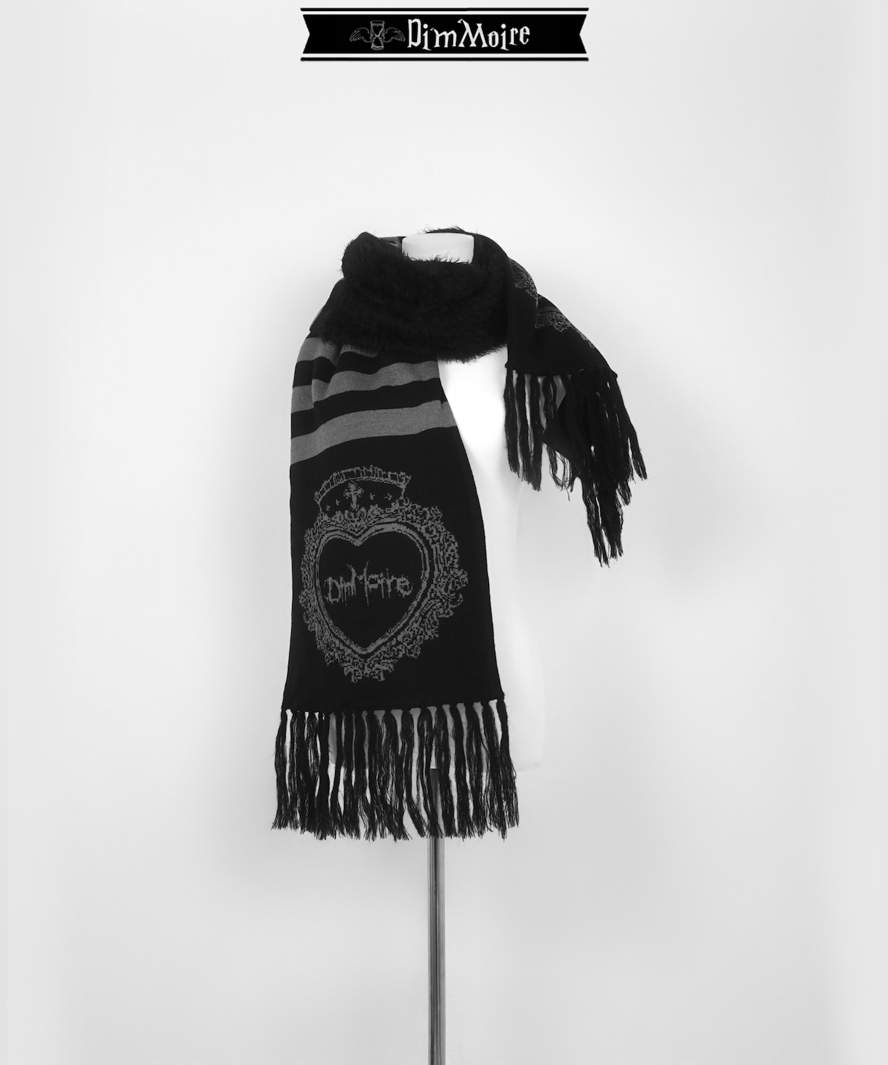 HeartCoreマフラー【Black&Gray】