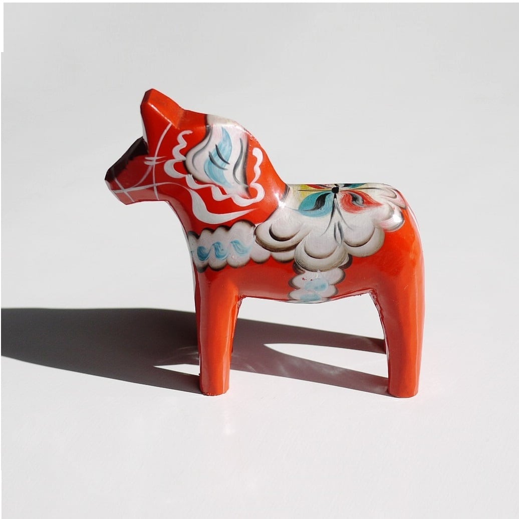 北欧 ダーラナホース 幸せを呼ぶ赤い馬 ダーラヘスト ヴィンテージ 14.5cm