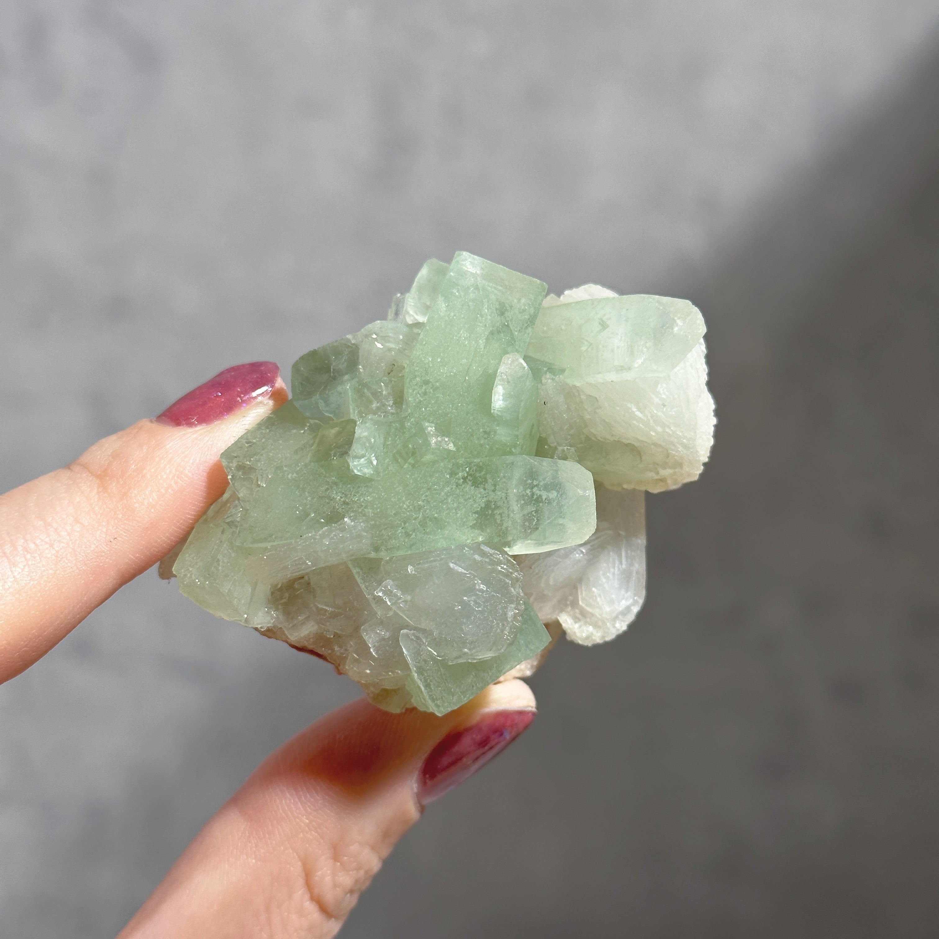 グリーンアポフィライト＆スティルバイト 61◇ Green Apophyllite