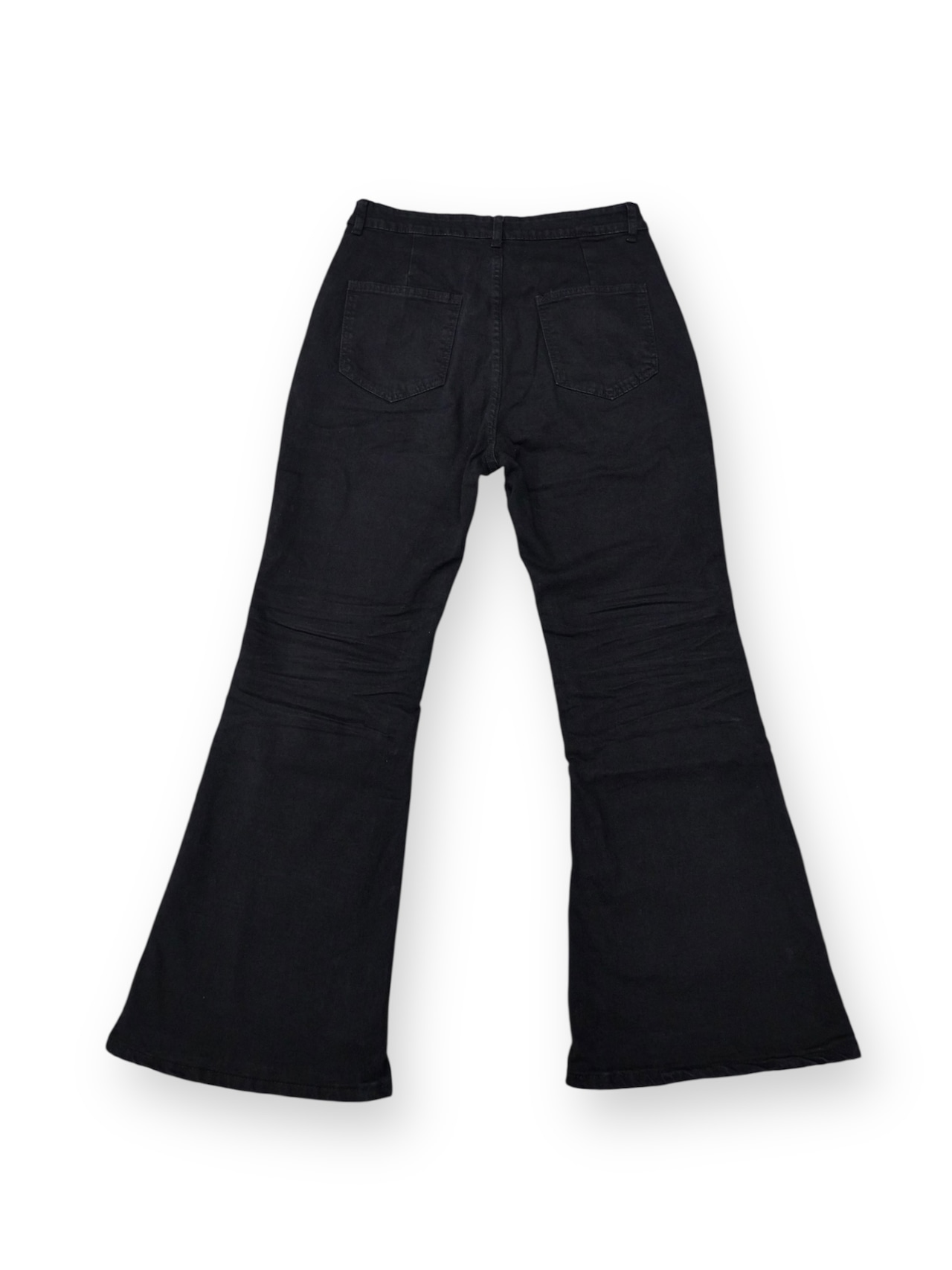 【PLANET STUDIO】Wrinkle Switching Flare Denim Pants
