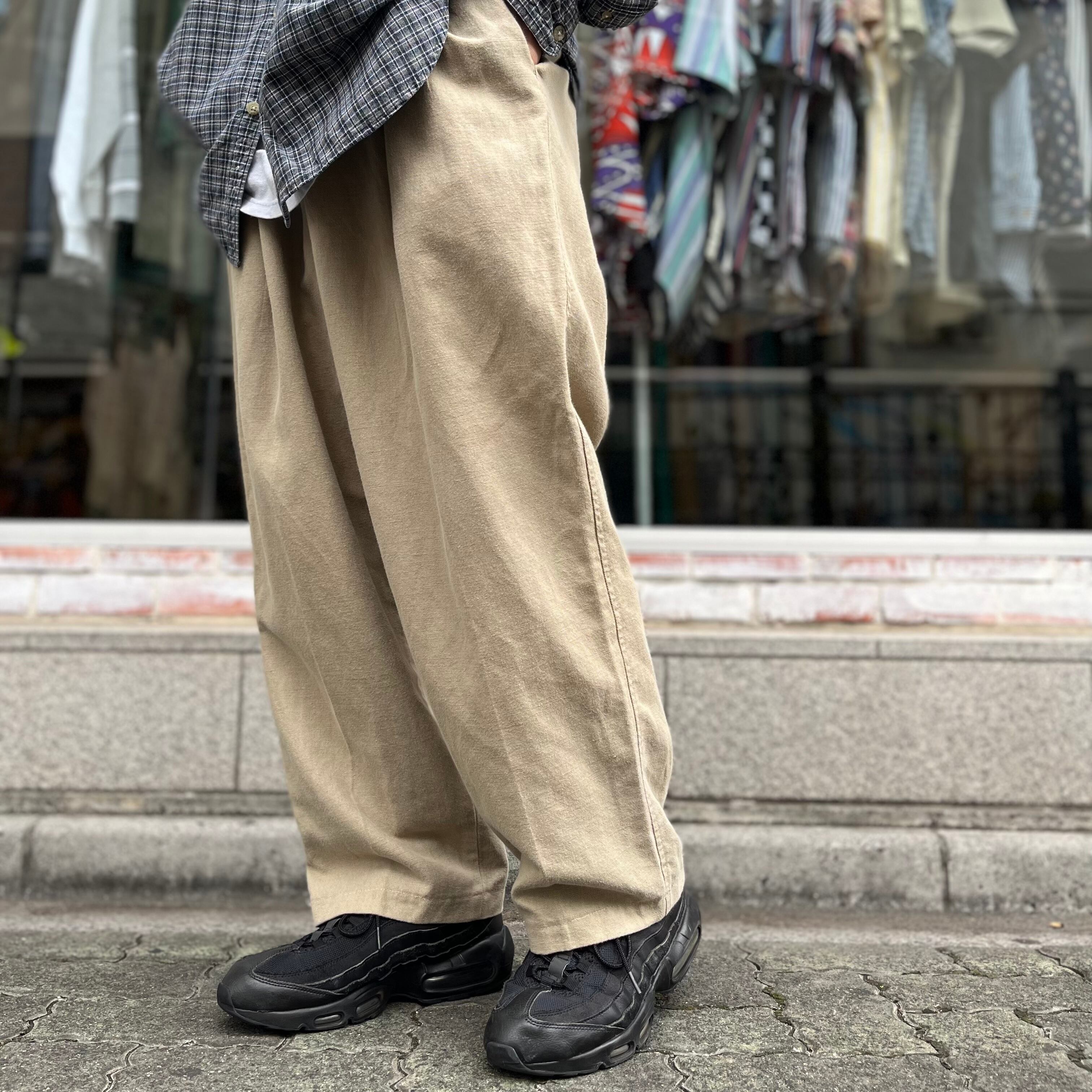 L.L.Bean リネンタックパンツ USA製 エルエルビーン ストリート