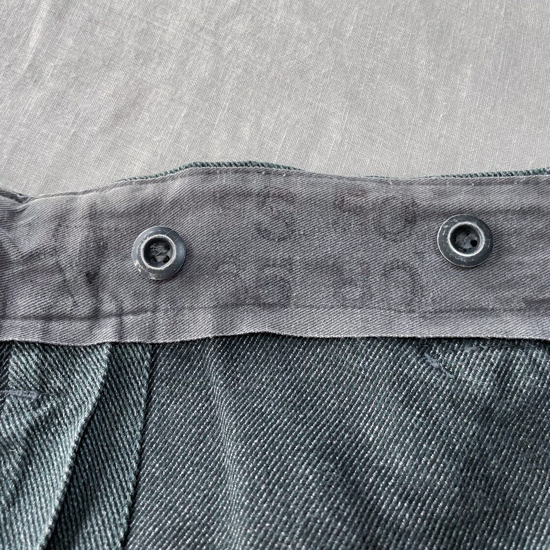 良品 50s スイス軍 デニム トラウザーズ ワークパンツ W36 ワイド 