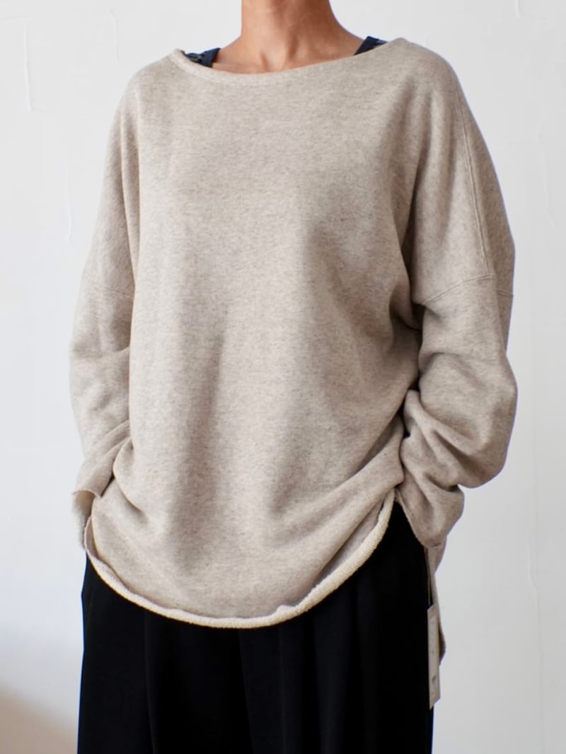 【SALE】247s. cafune カフネ コットンリヨセル ワイドプルオーバー(beige、gray) (35955)