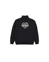 【#Re:room】Rrm HEART EMBROIDERY BIG HALF ZIP［REC875］