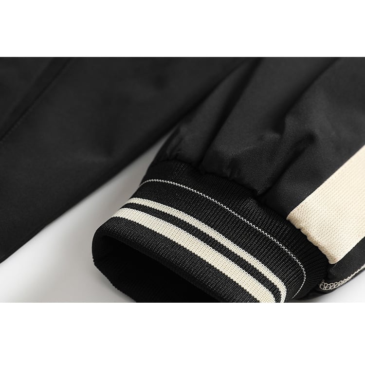 ★RETRO CONTRAST COLOR SPRACING STAND COLOR JACKET　　　A0459