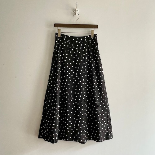 C-21769　R/L Dot Print Flared Skirt